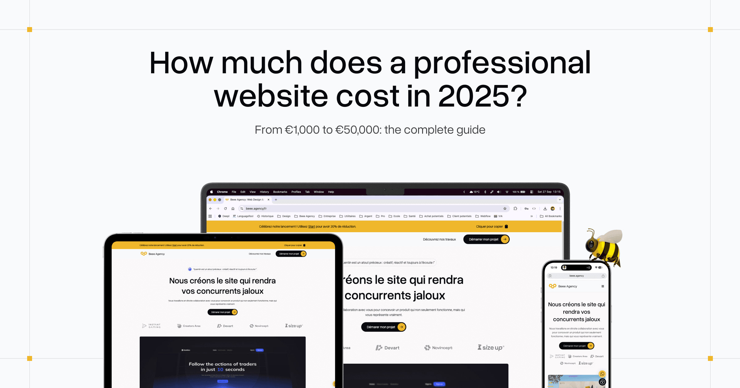 Affiche de l'article : How much does a professional website cost in 2025?